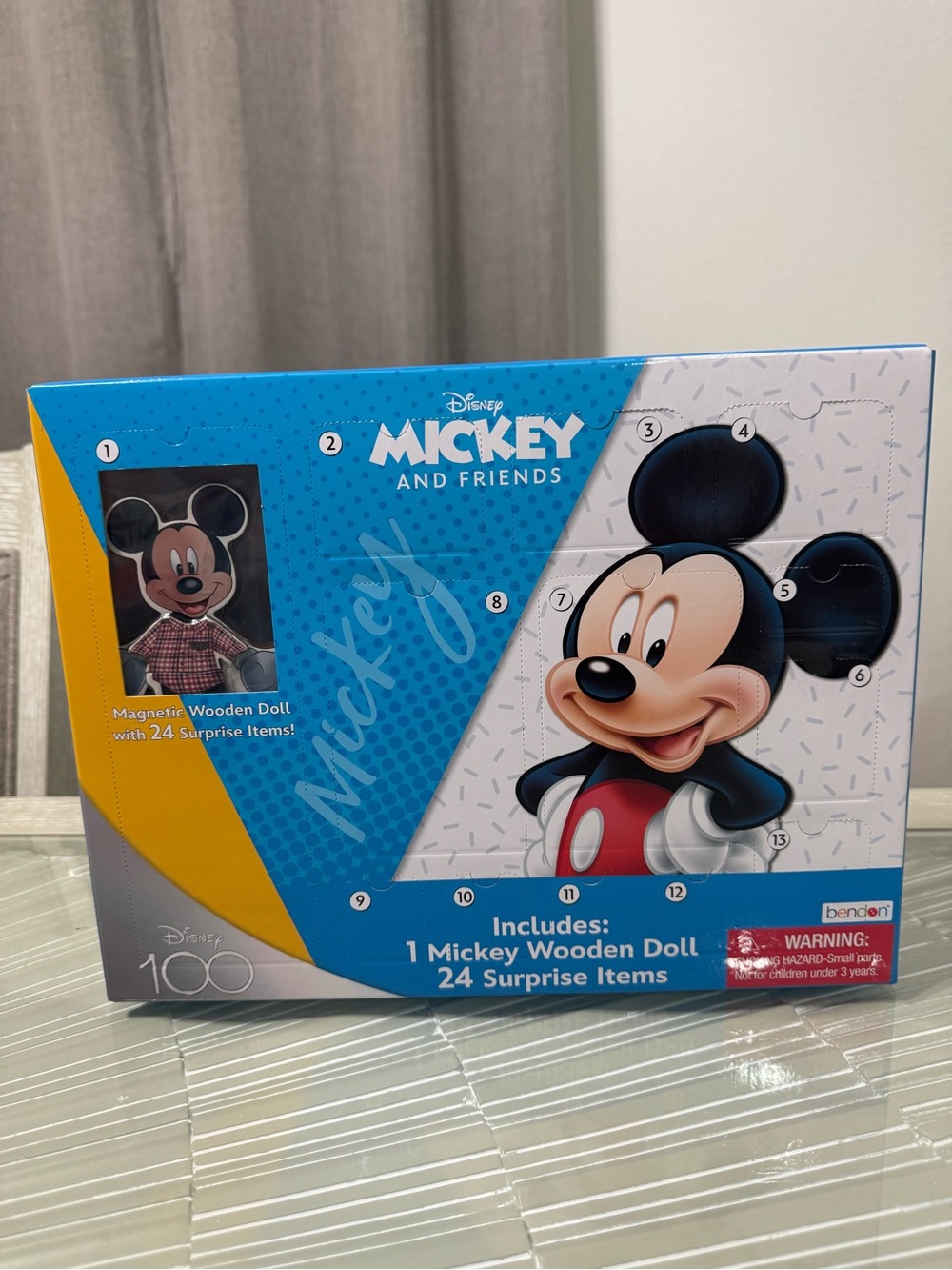 Disney 100 Anniversary Mickey Mouse Wooden Doll Playset - Blue